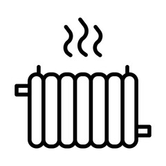 Radiator icon Black and white logo