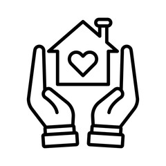 Shelter icon Black and white logo