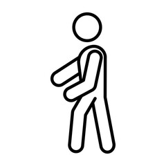 Walker icon Black and white logo