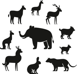 animals silhouettes collection