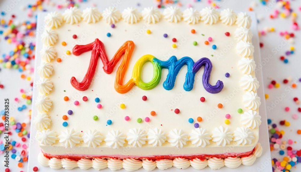 Sticker Joyful cake decorated with 