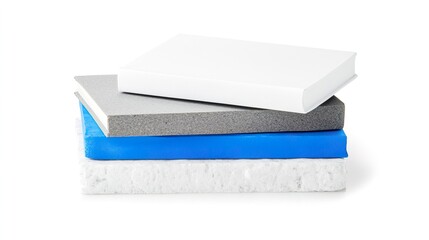 Stack of Various Foam Materials in Different Textures and Colors