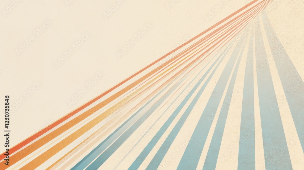 Poster abstract background with converging pastel lines.