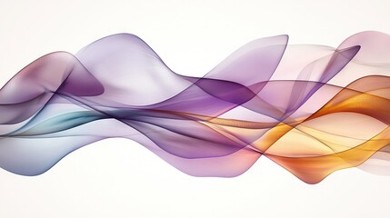   A vibrant wave of smoke on a pure white backdrop with space for text on the left side of the image