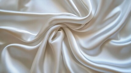 Obraz premium Silky White Satin Fabric