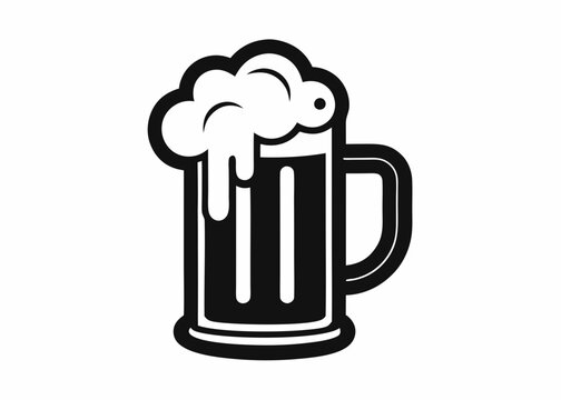 recommend clip art: beer glass line art vector, beer glass bottle icon symbol. beer vector illustration  
