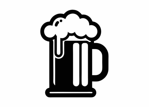 recommend clip art: beer glass line art vector, beer glass bottle icon symbol. beer vector illustration  