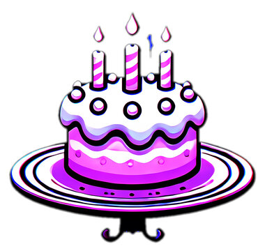 recommend clip art: birthday cake with candles . A mage features a cute birthday cake sticker graphic. suite birthday cake 
