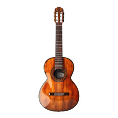 Obraz premium classic acoustic guitar isolated transparent on white background