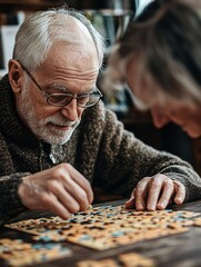 Older Adults Engaging in Brain Training Activities