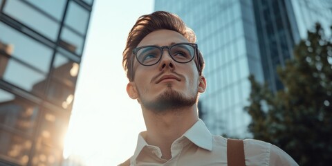 Businessman with a Contemplative Expression