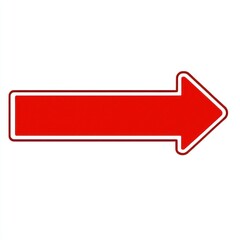 A vibrant red arrow design directs attention to the right side, emphasizing movement and guidance