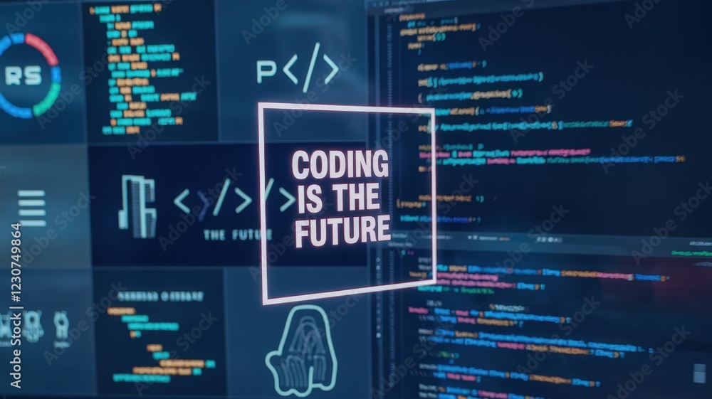 Poster coding: the future is now. a digital world of innovation and technological advancement