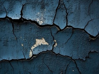 Obraz premium Crumbling Blue Wall Texture
