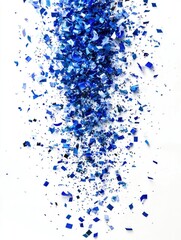 Fototapeta premium Shattered Dreams: A Blue Glass Composition