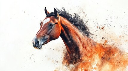 Horse Power: Energetic Thoroughbred in Motion