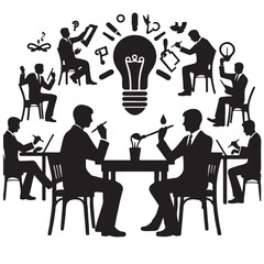 business people in a circle