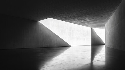 Shadow play abstract architectural interior modern gallery minimalist design bright contrast
