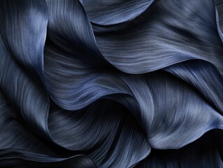 Naklejka premium Textured Blue Fabric Swirl Art