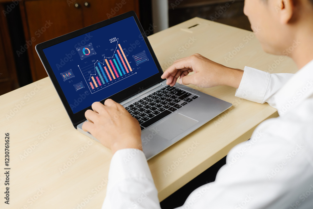 Poster business data dashboard provide business intelligence analytic for marketing strategy planning brisk