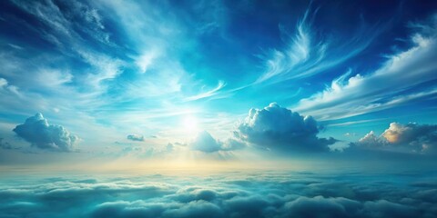 Uncharted Sky with Azure Haze,atmospheric haze,  atmospheric haze, ethereal atmosphere