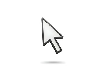 3d floating mouse curser icon isolated on white background create with ai 