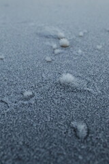 Frost on car
