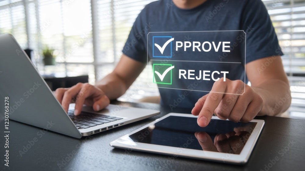 Poster digital approval process: approve or reject?