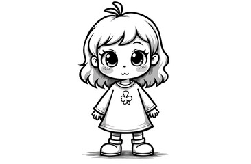  Cute Anime Girl with Clover Dress Design