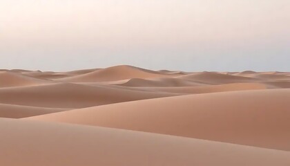 Rolling Sand Dunes Under a Pale Sky