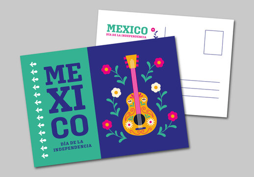 Mexico Independence Day Postcard Design Set