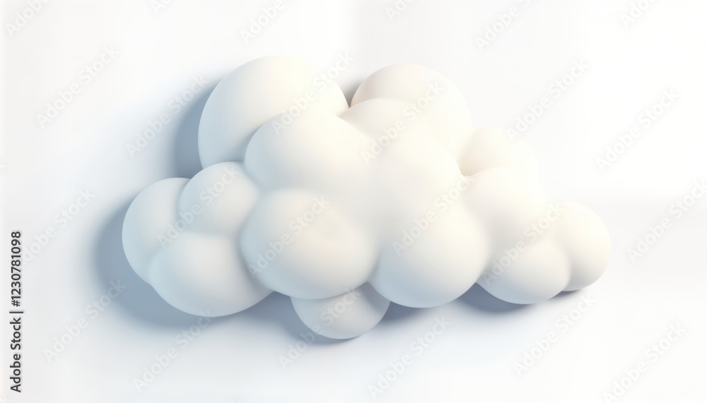 Poster abstract white cloud shape. fluffy cloud design element. simple clean style. modern concept. creativ