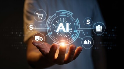 Fototapeta premium AI Powering Business and Innovation