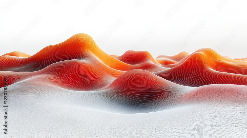 Fototapete vibrant digital landscape creation abstract computer graphics modern aesthetics