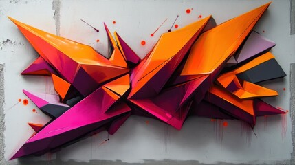 Dynamic graffiti installation urban alley visual street environment close-up view creative expression