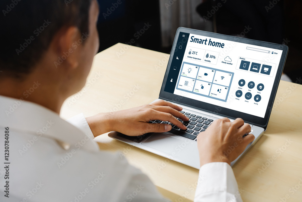 Poster smart home technology, centric remote control system with digital dashboard for air conditioning, sa