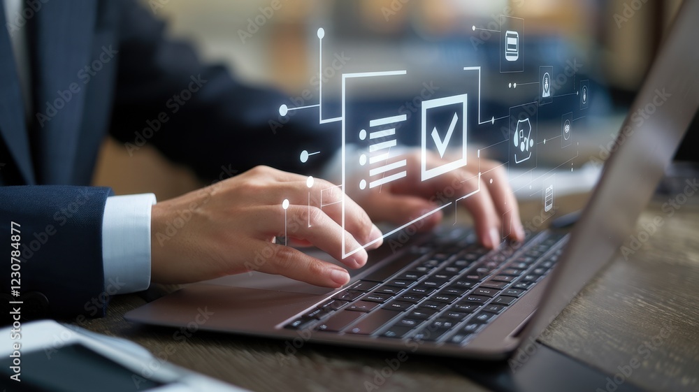 Poster digital checklist: streamlining business workflow