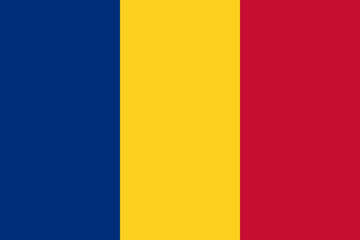 Chad national flag. Flag of Chad