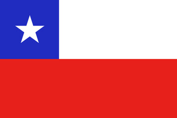 Chile national flag. Flag of Chile