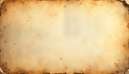 Fototapeta premium Aged parchment paper background. Vintage paper texture with sepia tones. Weathered look. Ideal for RPG game design historical projects. Old paper aesthetic. Subtle details, aged aesthetic. Grunge