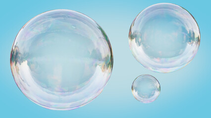 Burbujas transparentes flotando