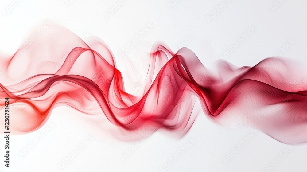 Poster mesmerizing abstract fluid wave of vibrant flowing gradient shapes and curves