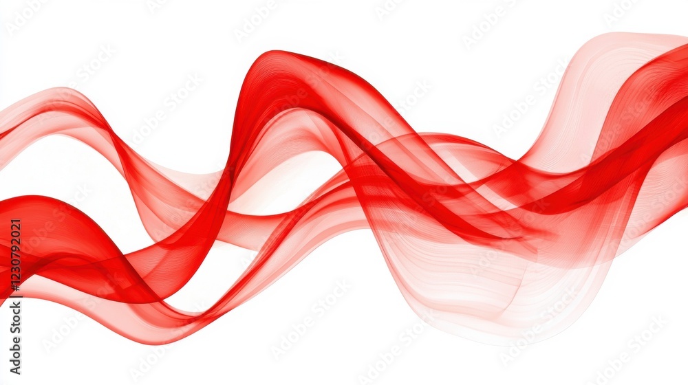 Aufkleber vibrant flowing waves of translucent fabric creating mesmerizing abstract composition
