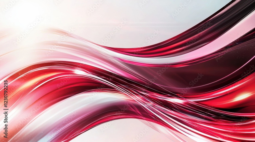 Aufkleber mesmerizing abstract fluid waves in vibrant gradient colors background