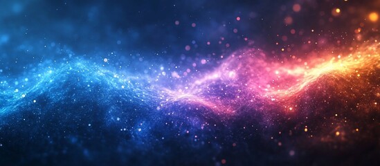 Fototapeta premium Abstract Nebula: Cosmic Dance of Colors