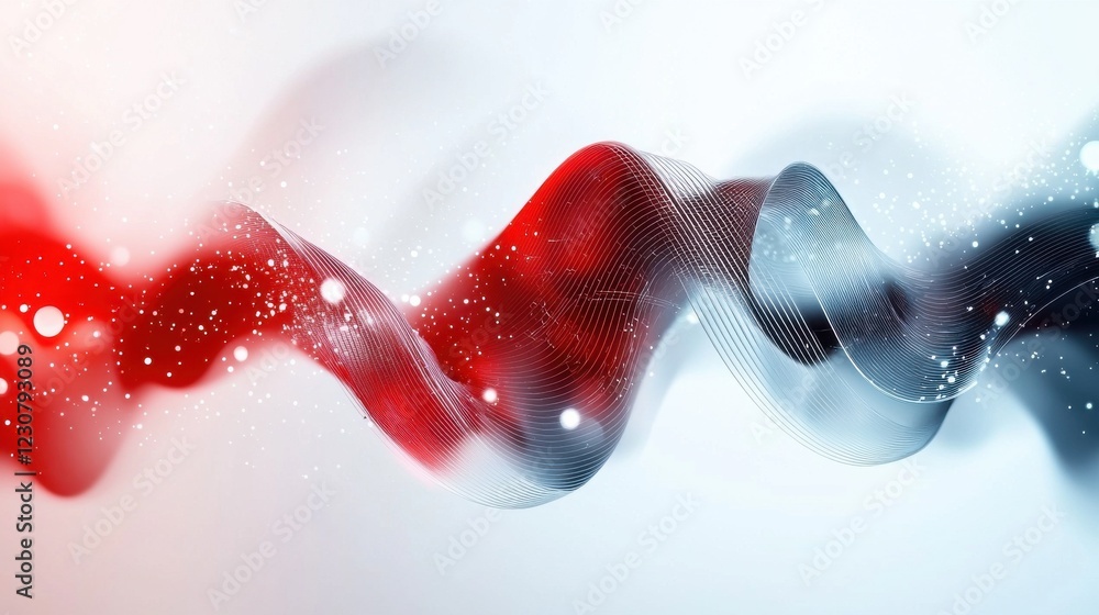 Aufkleber mesmerizing fluid dynamics and vibrant gradients in digital abstract art