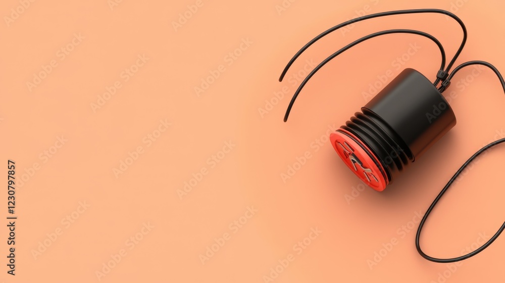Aufkleber a power resistor designed for high-voltage applications on a soft peach background.