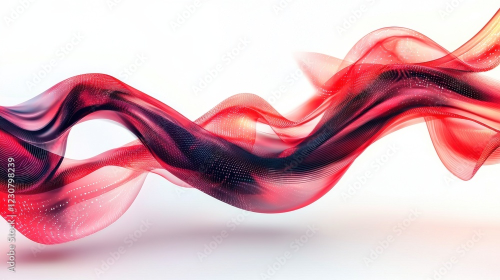 Sticker Mesmerizing Fluid Art   Vibrant Color Flow and Elegant Movement in Abstract Digital Design