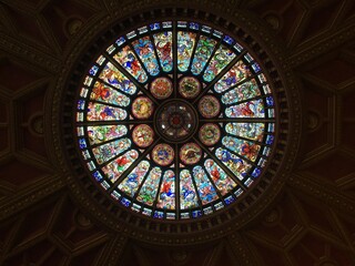 stained glass window in church