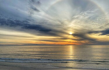 sunset over the sea